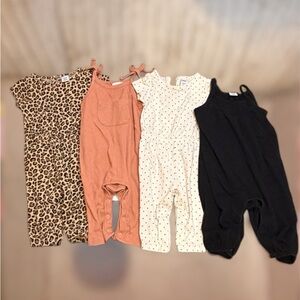 Size 3 to 6 month  Baby Rompers - lot of 4